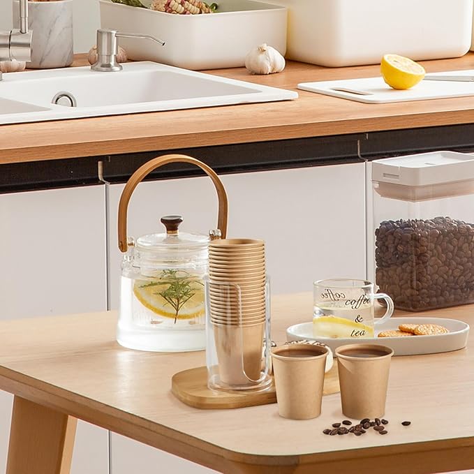 SIUQ 1200 Pack 3 oz Kraft Paper Cups, Disposable Bathroom Cups, Mini Mouthwash Cups, Hot/Cold Beverage Drinking Cup for Gargle Espresso Juice Medicine (Brown)