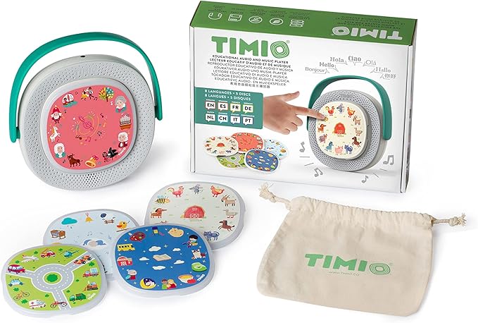 Starter Kit: The Screen-Free, Interactive Educational Audio & Learning Toy from 2 Years on with 5 Discs + 8 Languages DE/EN/FR/ES/IT/NL/CN/PT