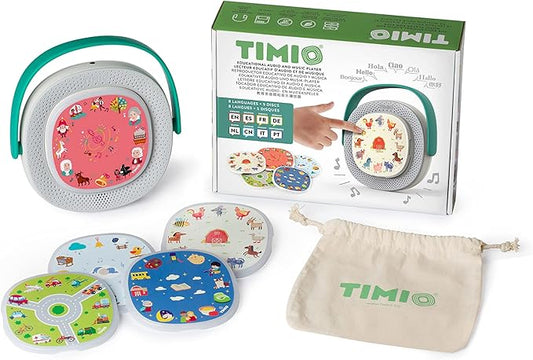 Starter Kit: The Screen-Free, Interactive Educational Audio & Learning Toy from 2 Years on with 5 Discs + 8 Languages DE/EN/FR/ES/IT/NL/CN/PT