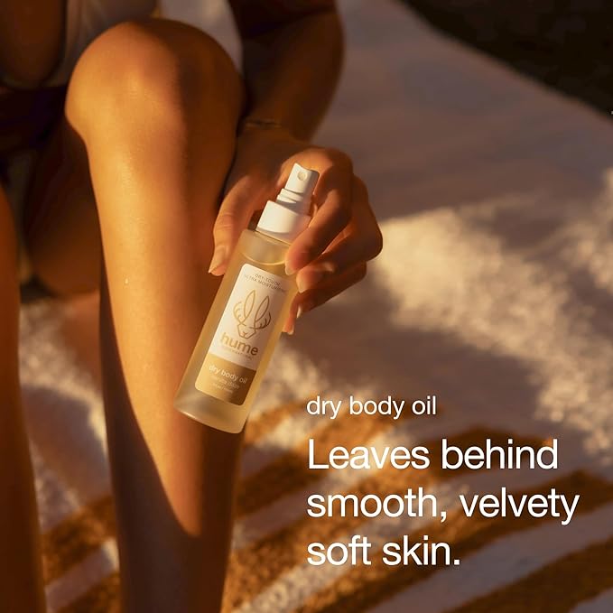 HUME SUPERNATURAL Dry Body Oil Spray - Moisturizing Oil for Dry Skin, After Shower Body Oils for Women and Men, Nourishing, Hydration, Glow, Vanilla Daze, 1-Pack
