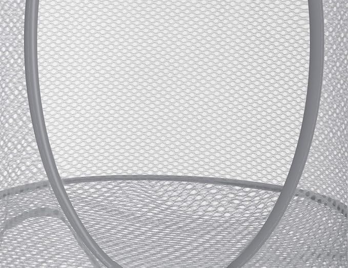 Libeder Mesh Hanging Storage Space Saver Bags Organizer,Foldable Storage Organizer 4 Compartments Toy Storage Basket for Kids Room Bathroom 2 Sets Grey