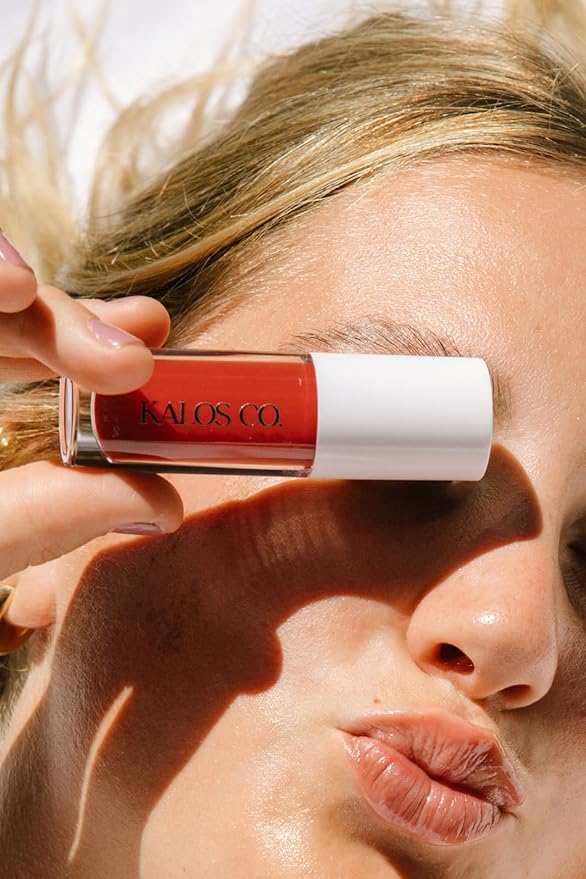 Tinted Lip Oil with Tallow & Lanolin – Hydrating Balm-Gloss Hybrid with Cherry Seed Oil & Castor Oil – Natural Mineral Pigments, Nourishing Moisture, Non-Sticky Shine (5 Shades) (Poppy)