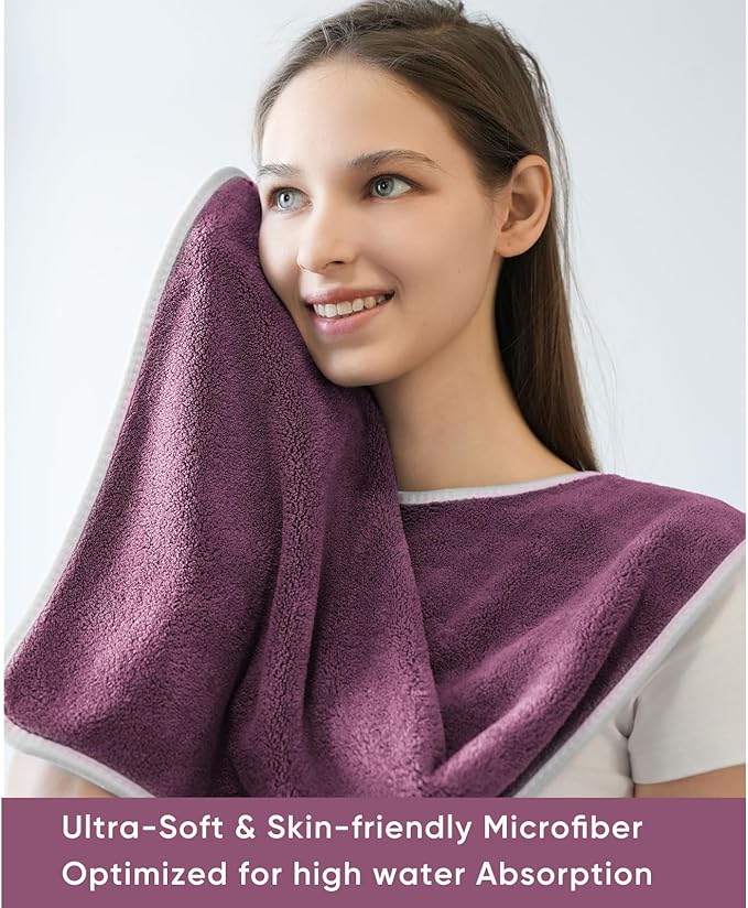 3 Pack Adult Bibs, Microfiber Super Soft Eating Cloth for Adults, Disabled, Adjustable, Dining Clothing Protector