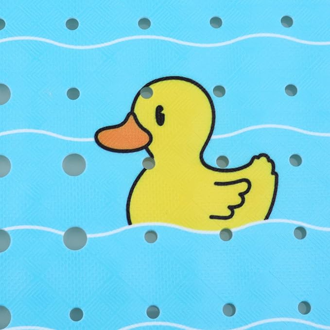 Bathtub Mat Non Slip Shower Mat for Kids Adults & Elderly 40X16 Inch Extra Long Anti Slip Bath Mats for tub Mat with Suction Cups and Drain Holes,Duck