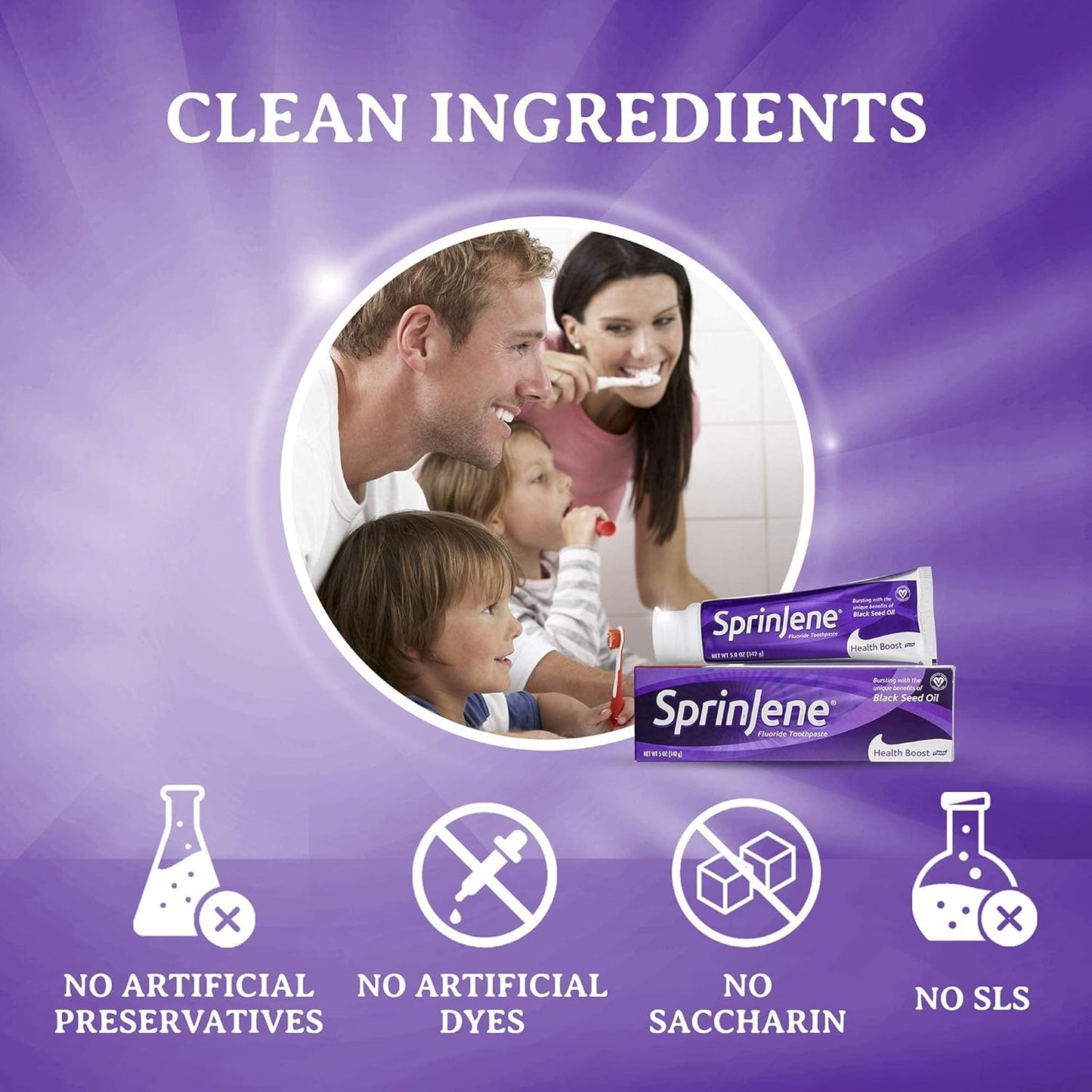 SprinJene Original Health Boost Toothpaste | Cavity Protection Fluoride Toothpaste for Healthy Teeth | 2 Pack