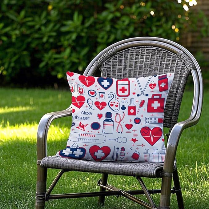 Cirzone Gifts for Doctors -18x18Inch Throw Pillow Cover Appreciation Doctor Gifts with Gift Box Perfect Birthday Resident Doctors Gifts for Home Sofa Decor