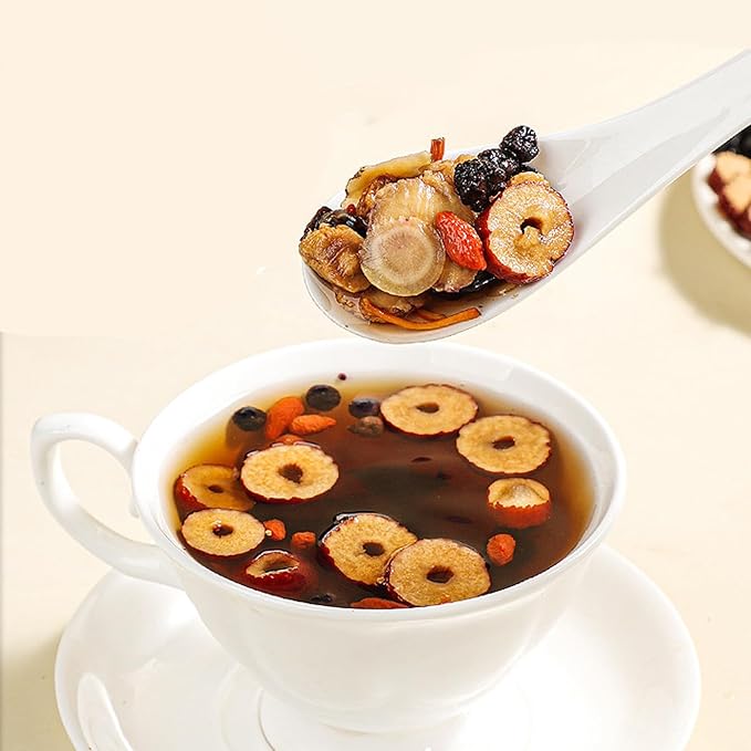 Ginseng Seven Treasure Herbal Tea, Organic Kidney Detox & Cleanse Blend for Women & Men, 7 Natural Ingredients Herbal Formula, 20 Bags, 1 Pack