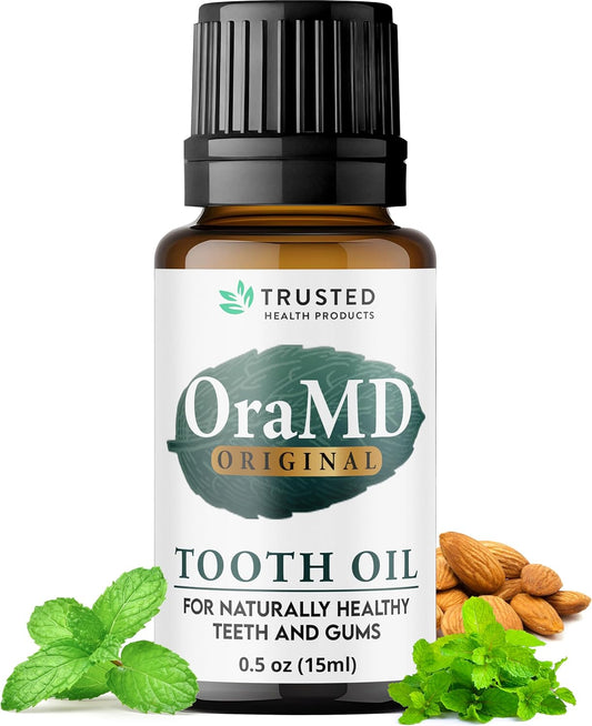 OraMD Original Tooth Oil for Oil Pulling - Healthy Gums, Fresh Breath & Sensitive Teeth Relief - Natural Alternative to Mouthwash (1-Pack)