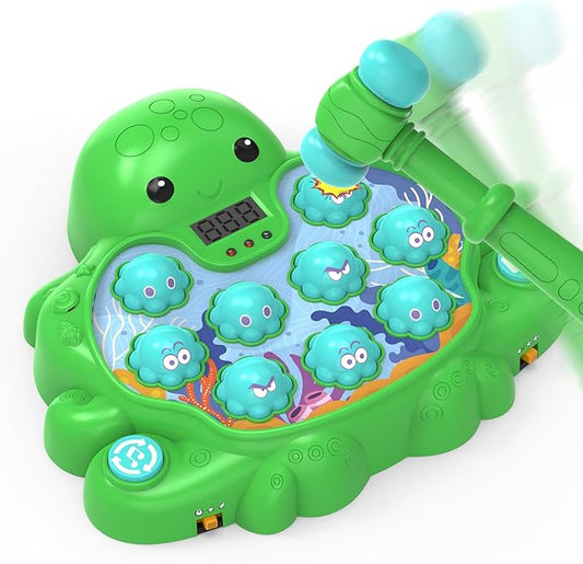 Octopus Vitality Strike Game, Educational Musical Whack-A-Mole Toy with 2 Game Modes, Digital Score Display, Toddler Early Developmental Learning Toy, Fun Birthday Gift for Kids Age 2+