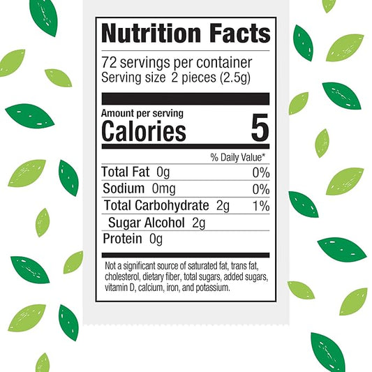 Stevita Hum, Peppermint - Sugar-Free Gum - 12 Pieces, Pack of 12 - Supports Oral Health - Non-GMO, Vegetarian, Keto, Gluten Free (Package may vary)