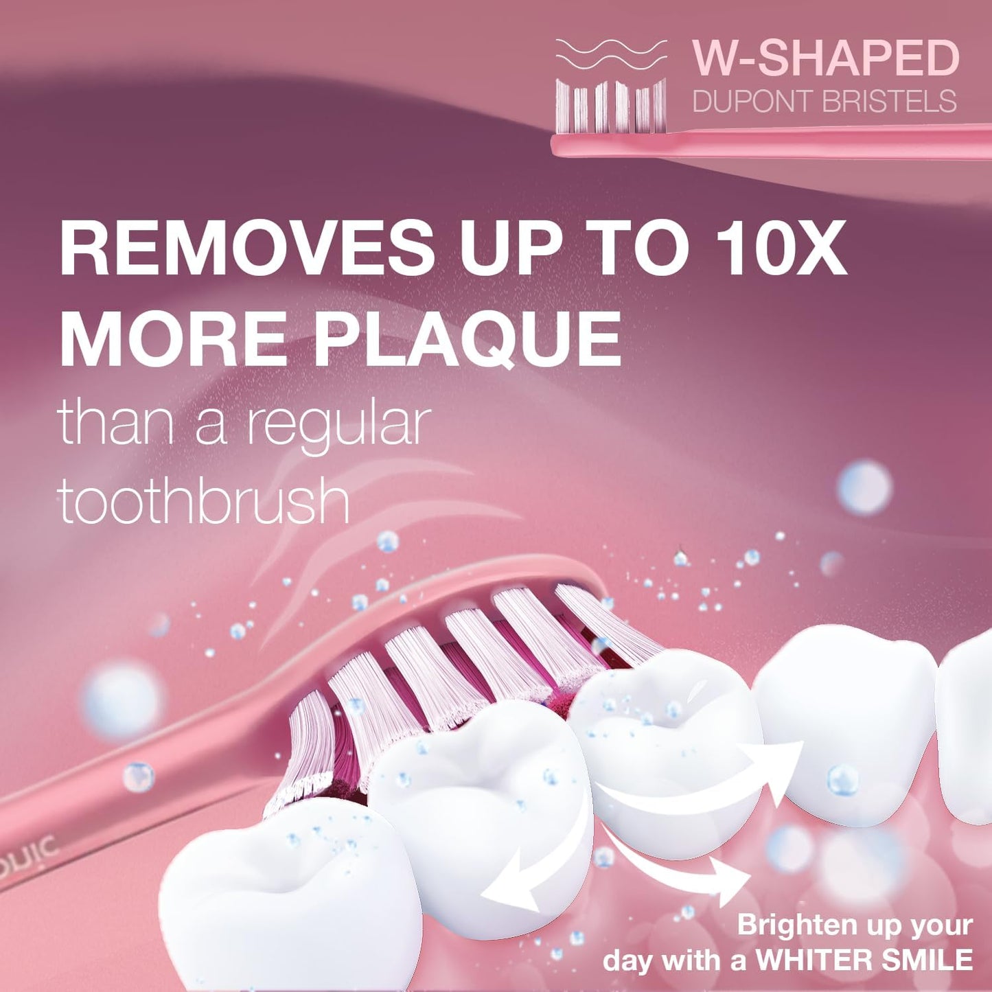 Wagner Stern WT8900 Series Electric Toothbrush – Whitening & Pressure Sensor, 5 Modes, 3 Intensities, 8 Soft Brush Heads, Rechargeable, Travel Case Included