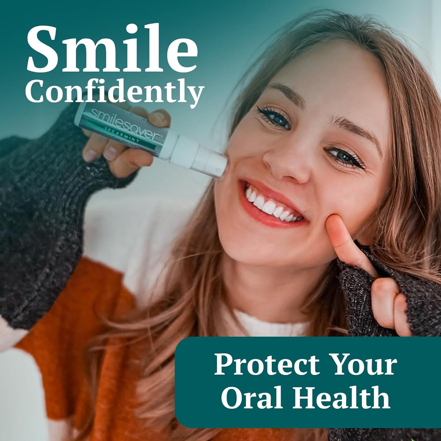 Smilesaver Retainer Cleaner - A Clean Label, Healthy Choice, 30 Sec Spray Cleaner for Retainers, Invisalign, & Dentures. Minty Taste. Portable, Convenient, No Rinsing. Protects Oral Health. (2oz)