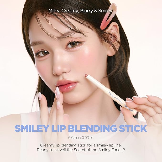 lilybyred Smiley Lip Blending Stick | Korean 3-in-1 Multi-Use Lip Liner, Smooth Creamy Texture, Long-Lasting Matte Finish, Soft Blur Effect, Precision Contour Pencil, 0.028 oz. (06 Chuckle with Me)