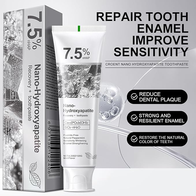 2pcs Hydroxyapatite Toothpaste for Advanced Enamel Protection, Gentle and Effective Formula, Fresh Breath, Deep Cleaning Care Toothpaste, Suitable for Sensitive Teeth