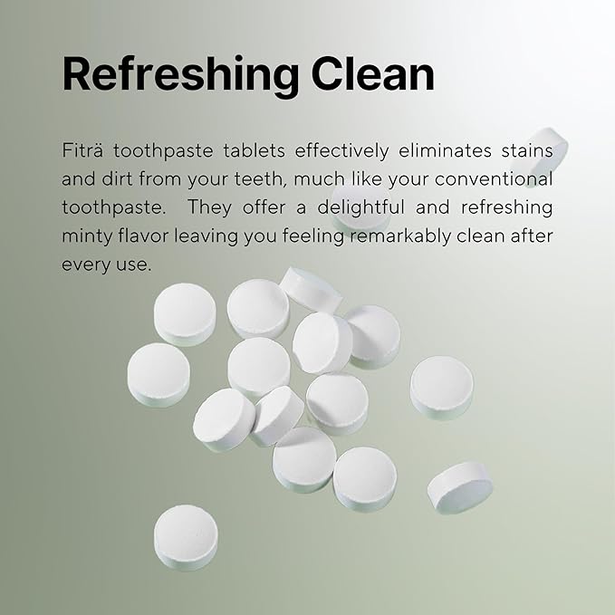 Fitra Toothpaste Tablets - Fluoride Free Miswak/Siwak Toothpaste Tablets - for Daily Use or Travel