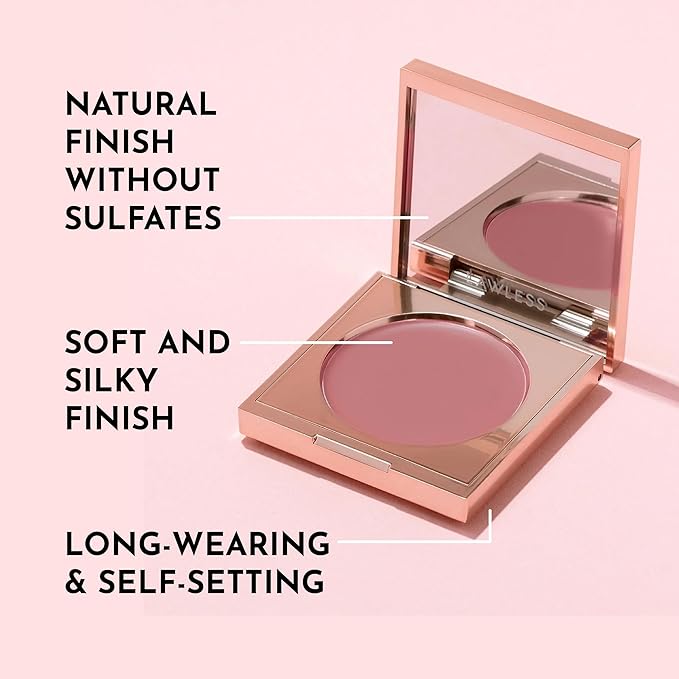 LAWLESS Pinch My Cheeks Soft-Blur Cream Blush - Angel - Premium Blush with Natural Ingredients to Re-Energize and Protect the Skin While Imparting a Soft, Cloudy Finish - 0.18 oz