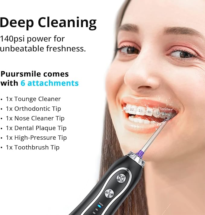Complete Oral Kit - Dental Care Treatment | Water Flosser + Floss Drop Serum + Replacement Tips