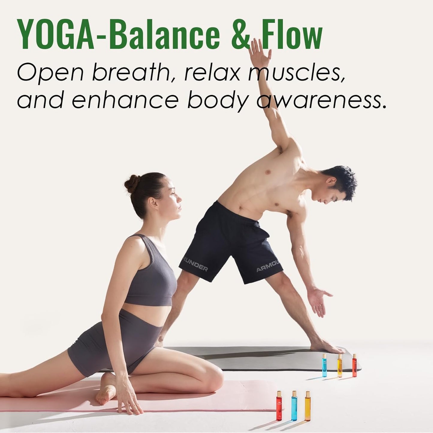 MATRUM Five Element Essential Oil Roll-On Set – 100% Pure Aromatherapy Blend for Stress Relief, Anxiety Ease, Relaxation & Sleep Support, Circulation & Balance, Self-Care Gift, 2.5 Fl Oz