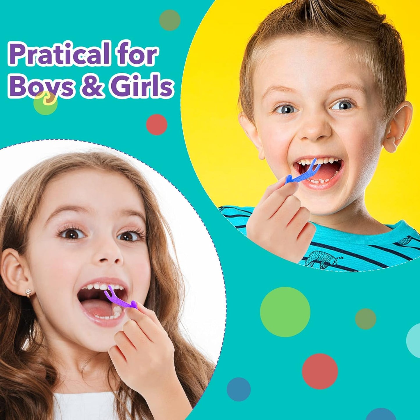 300 Count Kids Flossers, Cute Giraffe Kids Floss Picks, No Fluoride BPA Free Dental Floss Picks, Unflavored Flossers for Kid, 4 Colors, 75 Count (Pack of 4)