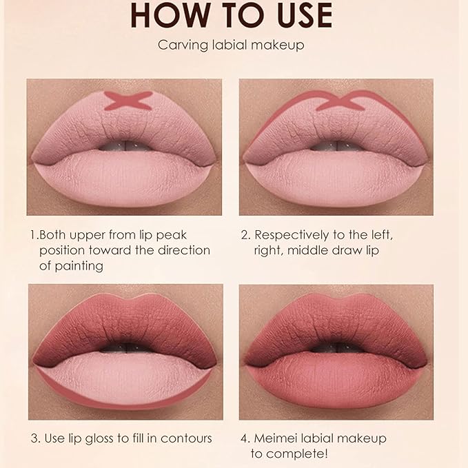 BestLand 6Pcs Matte Liquid Lipstick + Lip Liner Pens Set, One Step Lips Makeup Kits Pigment Velvety Nude Lip Stain Waterproof Long Wear Lip Gloss Make up Gift Set (Classic Allure Set)