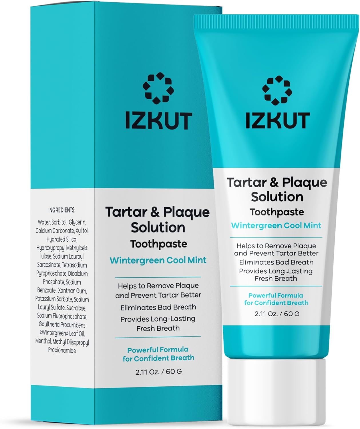Plaque & Tartar Remover Toothpaste for Teeth: Removes Plaque & Controls Tartar Build-up - Long-Lasting Fresh Breath, Deep Cleansing & Gum-Friendly Formula (Wintergreen)