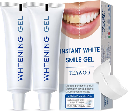 Teeth Whitening Gel – 60ml (2x30ml), Dentist Developed WhitePlus Edition (Food-Grade Silicone Mouth Tray Included)