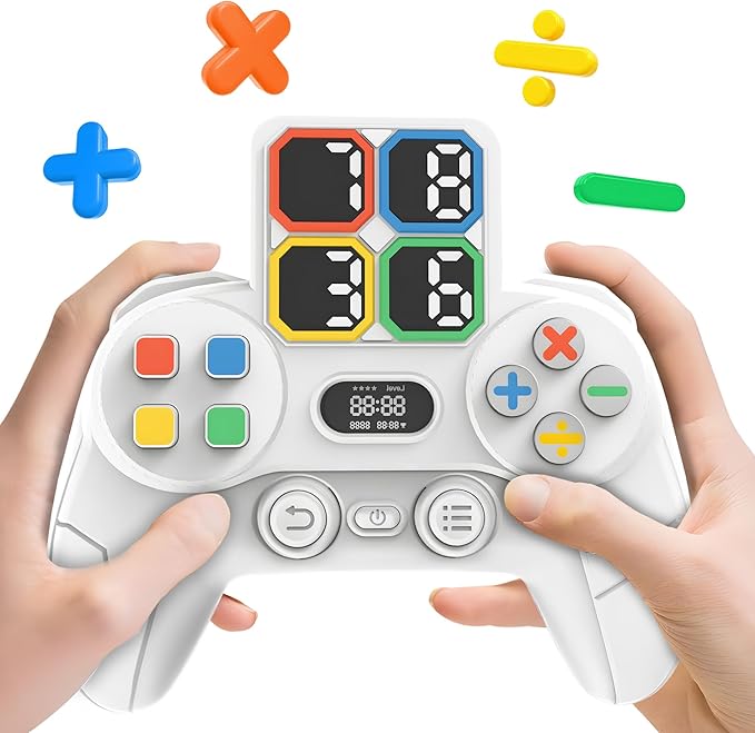 SMILESSKIDDO Math Games Calculate Number of 24, Electronic Math Multiplication Game for Learning Addition, Subtraction, Division, and Multiple, Educational Handheld Games Gift for Kids Adults