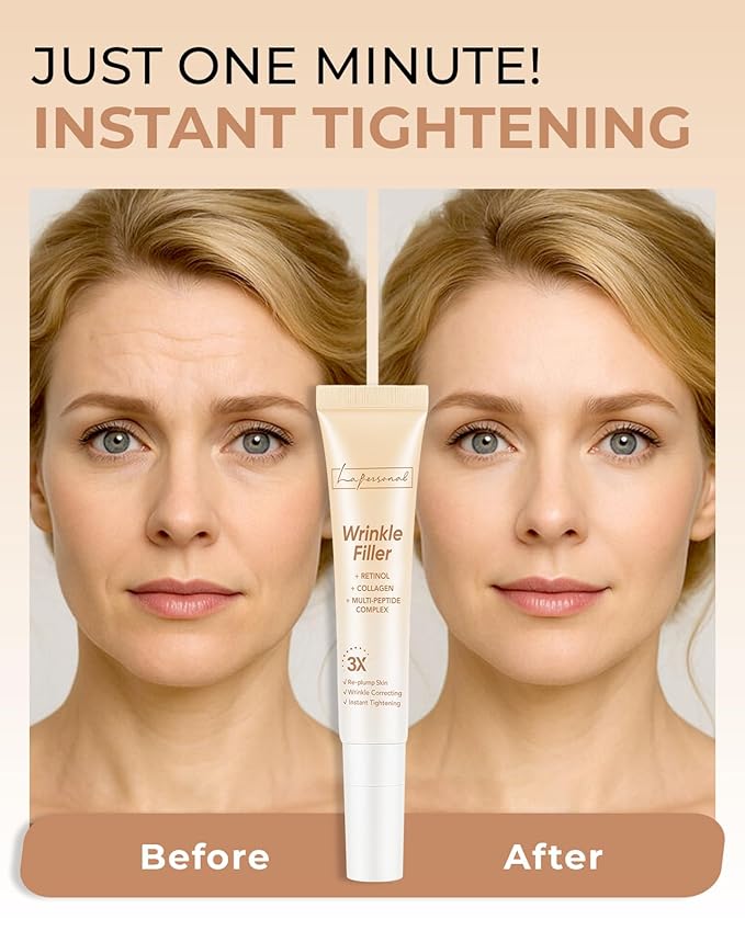 LA.PERSONAL Wrinkle Filler for Deep Wrinkles & Fine Lines, Instant Eye Face Lift Cream, Rapid Under Eye Bags Smile Lines Puffiness Remover with Collagen & Multi-Peptide Complex 0.53 Oz