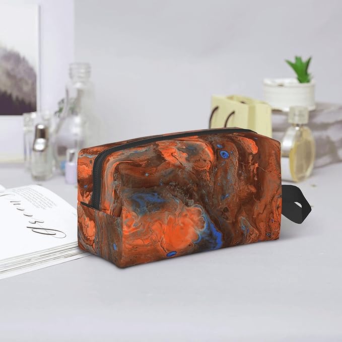 Marble Texture Toiletry Bag for Women Men Portable Travel Wash Bag Waterproof Gym Shaving Toiletries Cosmetic Organizer Bag, Shower Bathroom Toiletries Accessories Makeup Bag with Handle