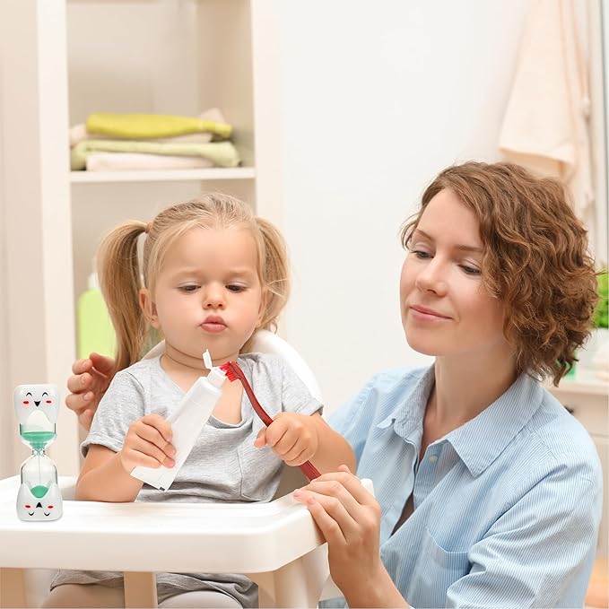 2 Minute Toothbrush Sand Timer for Kids - Single Large Pack Smiley Hour Glass