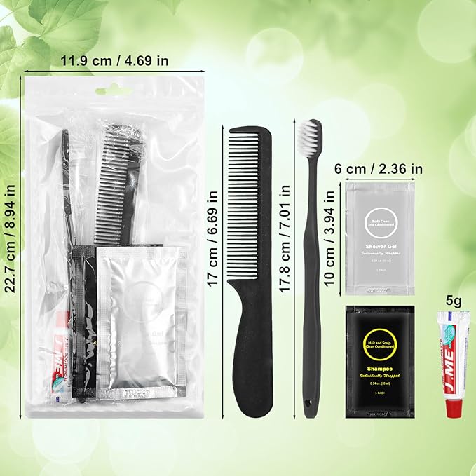Toiletry Kits Disposable Travel Size Personal Hygiene Kits for Homeless Care Package Supplies in Bulk Toiletries Set Essential Women Men Hotel Guest Charity,Camping,Travel, Apartment 5 in 1(20 Pack)