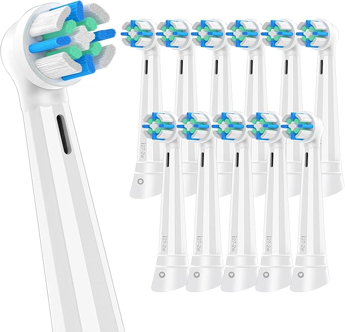 12 Pack iO Replacement Heads Compatible with Oral B iO, for Oral B iO 2/3/4/5/6/7/8/9/10 Series Toothbrushes, Medium Bristles, Soft Yet Effective, White
