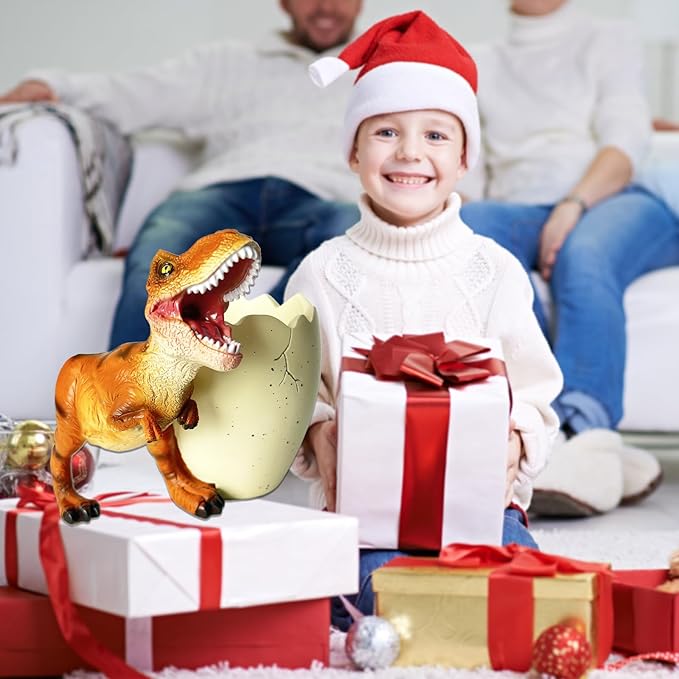 FlidRunest Dinosaur Toothbrush Holder Toothbrush Organizer for Bathroom - Sturdy Resin Tooth Brush Holder - Easy to Clean - Funny Dino Decor Gift for Birthday, Children's Day, Christmas