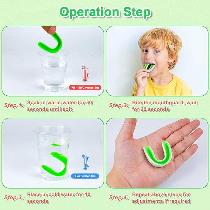 MENOLY 5 Packs Kids Mouth Guard Football BPA-Free Child Toddler Mouth Guard for Sports Boys Girls with Case for Football, Boxing, Basketball, Lacrosse, MMA, Hockey, Wrestling, Soccer