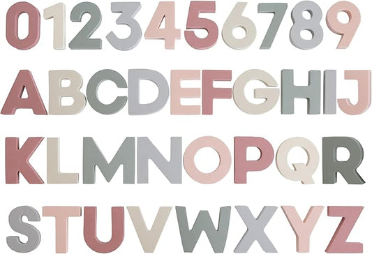 mushie Foam Letters & Numbers Bath Play Set (Original) | 26 Pieces for Ages 3 Years+ | Floating Foam for Kids and Toddlers