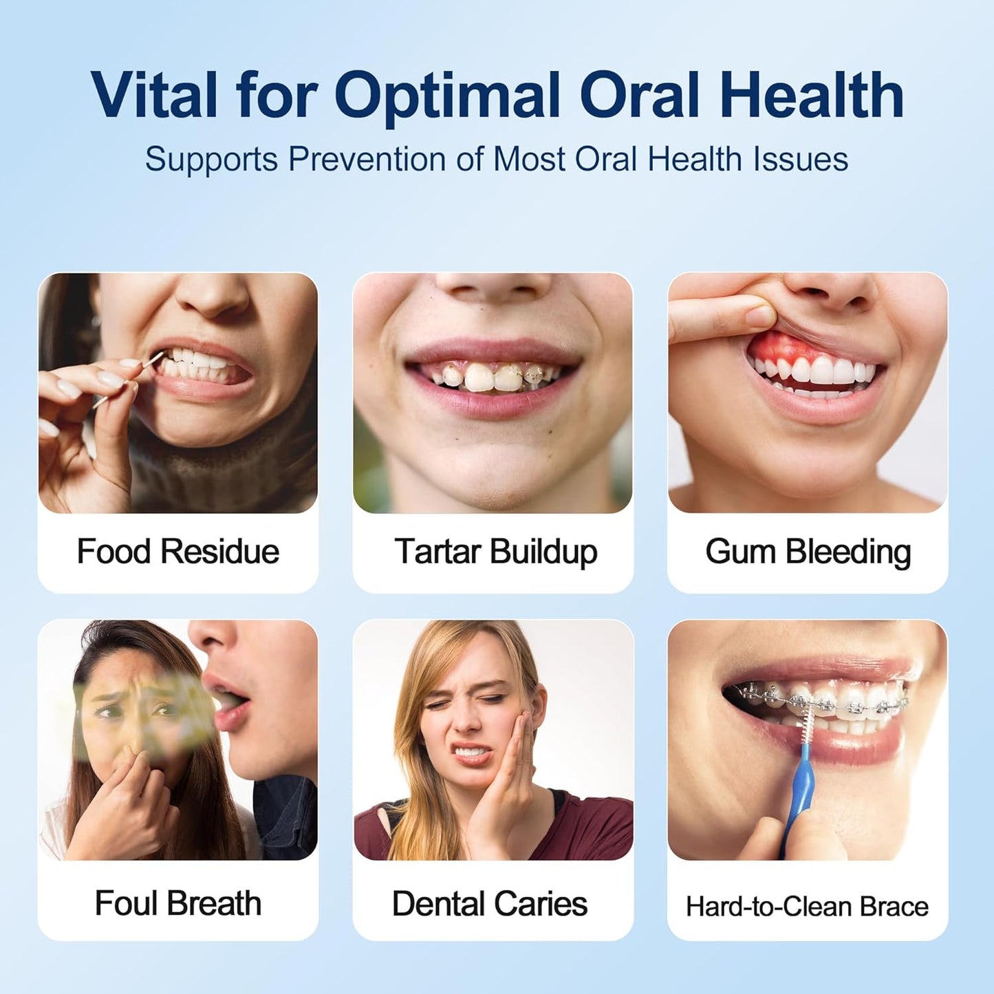 Water Dental Flosser OLED Display Cordless Teeth Cleaning MOCEL 5 Modes Oral Irrigator 300ML Portable and USB C Rechargeable IPX7 Waterproof Floss Teeth Pick (Black)