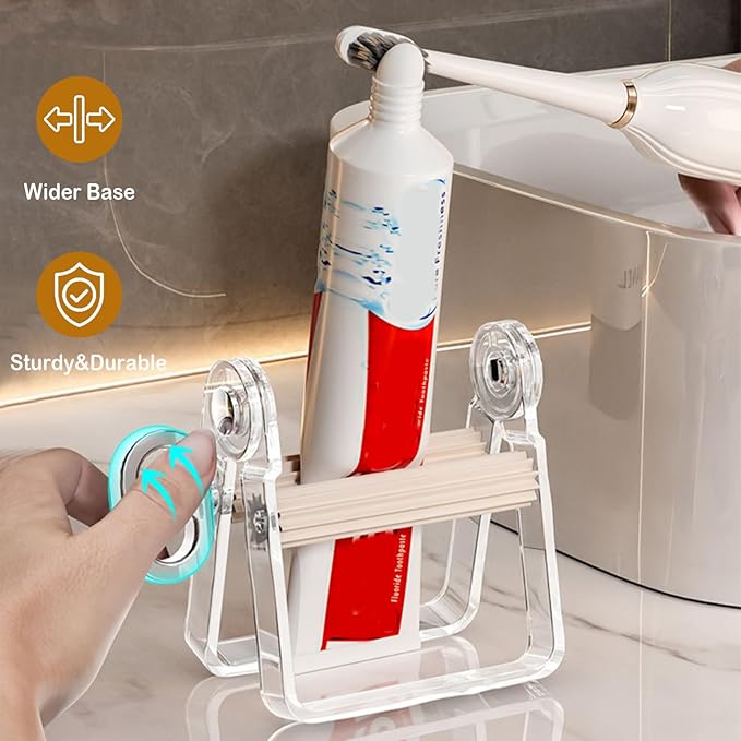 2-Pack Plastic Tube Squeezer Roller – Durable Tube Wringer for Paint, Toothpaste, Hair Color – Perfect for Artists, Salons & DIY (Black – 2 Pieces)