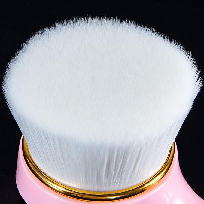 2 Pack Soft Bristle Facial Cleansing Brush for Deep Pore Cleaning, Face Exfoliating Scrub Brush for Face Cleansing Skincare Massaging (Pink and Jade White)