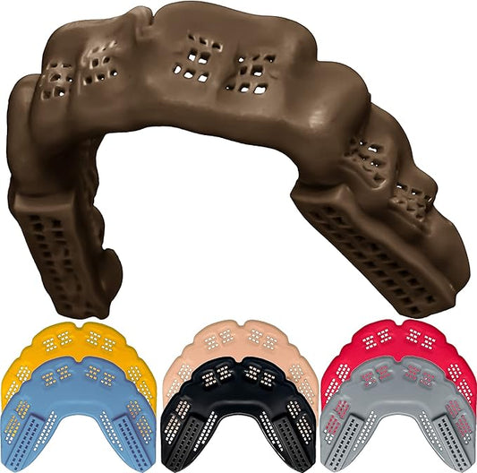 Bulletproof: World’s Thinnest Most Breathable Mouthguard is 3X Stronger! Wrestling Football Basketball MMA Hockey Rugby BJJ Lacrosse Boxing Men Sports Mouth Guard Grinding Teeth Adult Youth Braces
