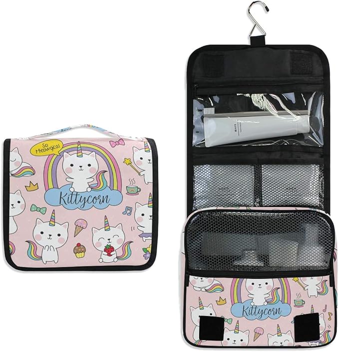 senya Hanging Travel Toiletry Bag Kit Makeup Case Cosmetics Organizer for Men Women