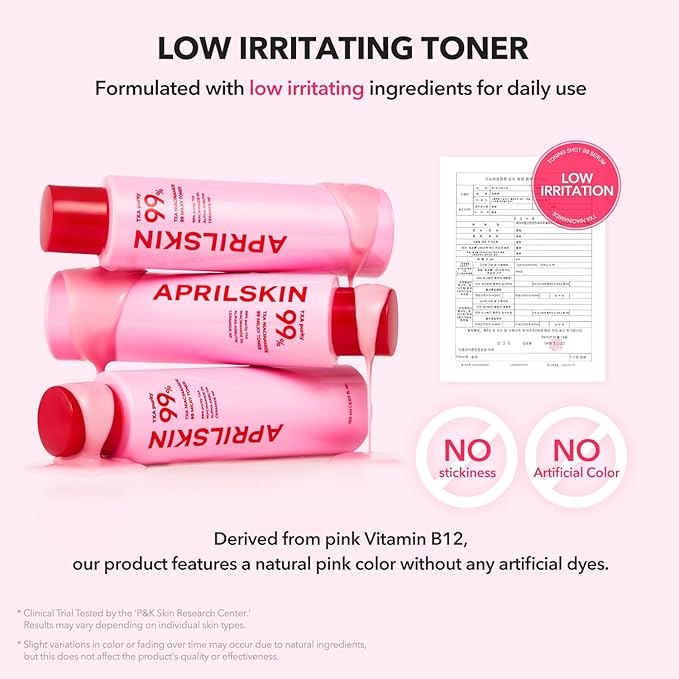 APRILSKIN TXA+Niacinamide 99 Pink Milky Toner | 99% High-Purity TXA 3%+ Niacinamide 5% for Brightening | Highly Concentrated Cream Toner | Deep Moisturizing Formula for Dull Skin | 5.07 fl.oz.