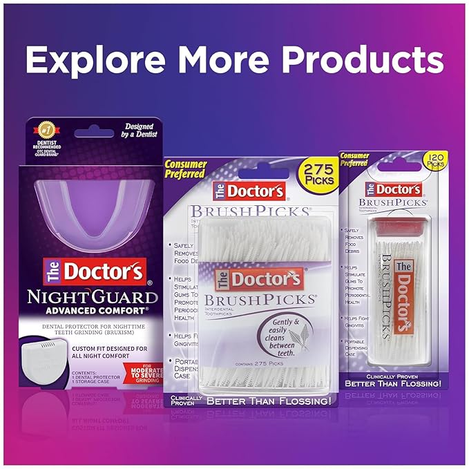 The Doctor's BrushPicks Interdental Toothpicks, 275 Picks (Pack of 2)