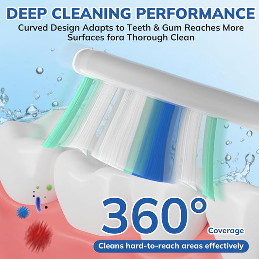 Replacement Toothbrush Heads for Philips Sonicare Replacement Heads, Electric Replacement Brush Head Compatible with Phillips Sonicare Electric Toothbrushes, 16 Pack