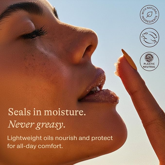 USDA Organic Lip Scrub Berry - USA Made with Natural Ingredients, Moisturizing Scrub Exfoliator for Dry Lips, Lip Sugar Scrubber Exfoliator for Smooth Lips, Small Beauty Gifts