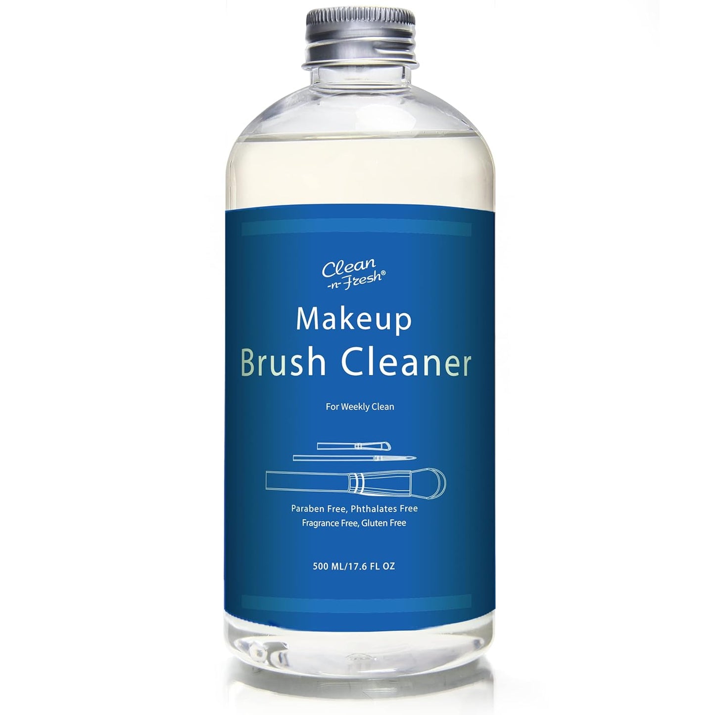 17.6 FL OZ Makeup Brush Cleaner for Brushes, Sponge and Puff,Deep Cleaning Washing Cleanser Shampoo