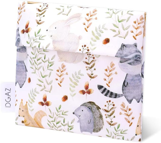 DGAZ Sanitary Napkin Storage Bag, Period Bag for Teen Aged Girls, Portable Period Bag for Panty Liners/Menstrual Cup/Small Tampons，Mini Makeup Bag for Purse(Zoo)