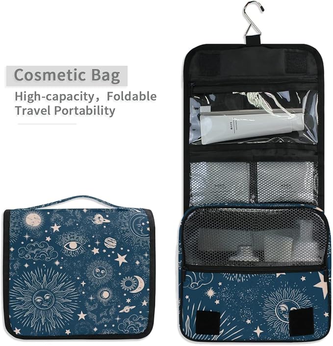 senya Hanging Travel Toiletry Bag Kit Makeup Case Cosmetics Organizer for Men Women
