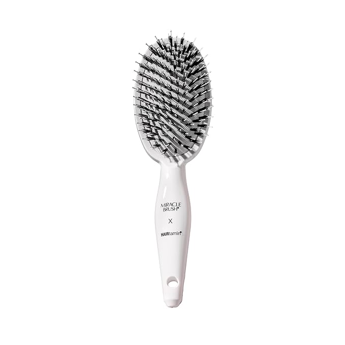 Hairtamin Hair Brush for All Hair Types | Paddle Brush for Blow Drying, Detangling, and Straightening | Anti-Static, Lightweight, and Ergonomic Design | Hair Brush for Men, Women, Kids, and Pets