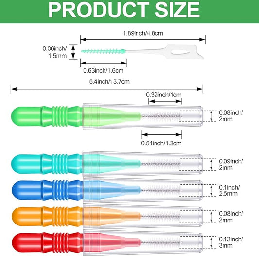 Patelai 350 Pieces Interdental Brush Tooth Floss Tooth Cleaning Tool Toothpick Dental Flossing Head Oral Flosser Soft Picks Refill Dental Flosser Toothpick Cleaners(Mixed Color)