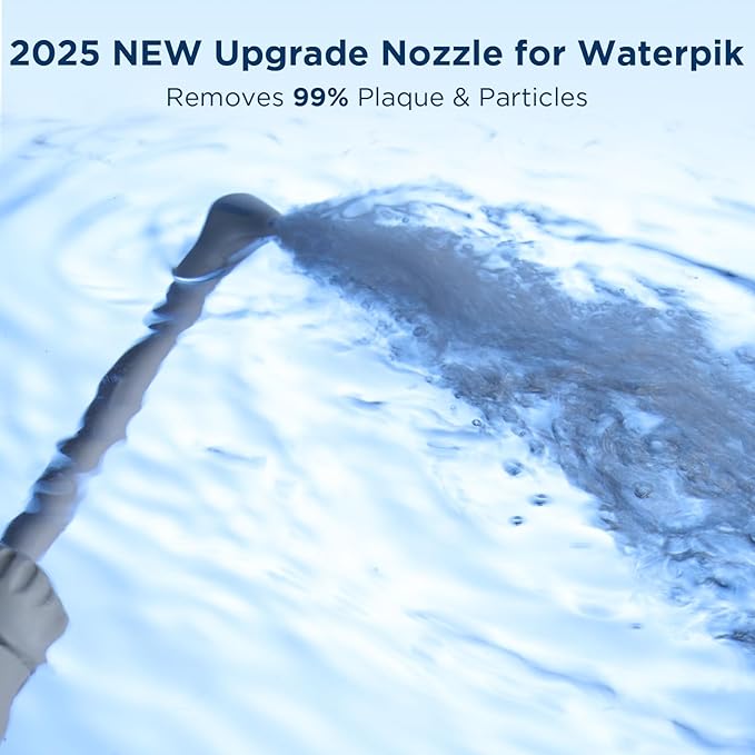 Replacement Heads for Waterpik, Gentle Mist Tech for Sensitive Gums, Replacement Tips for Waterpik Water Flosser, 70° Wide Spray for Efficient Deep Cleaning(4 Mist Tips)